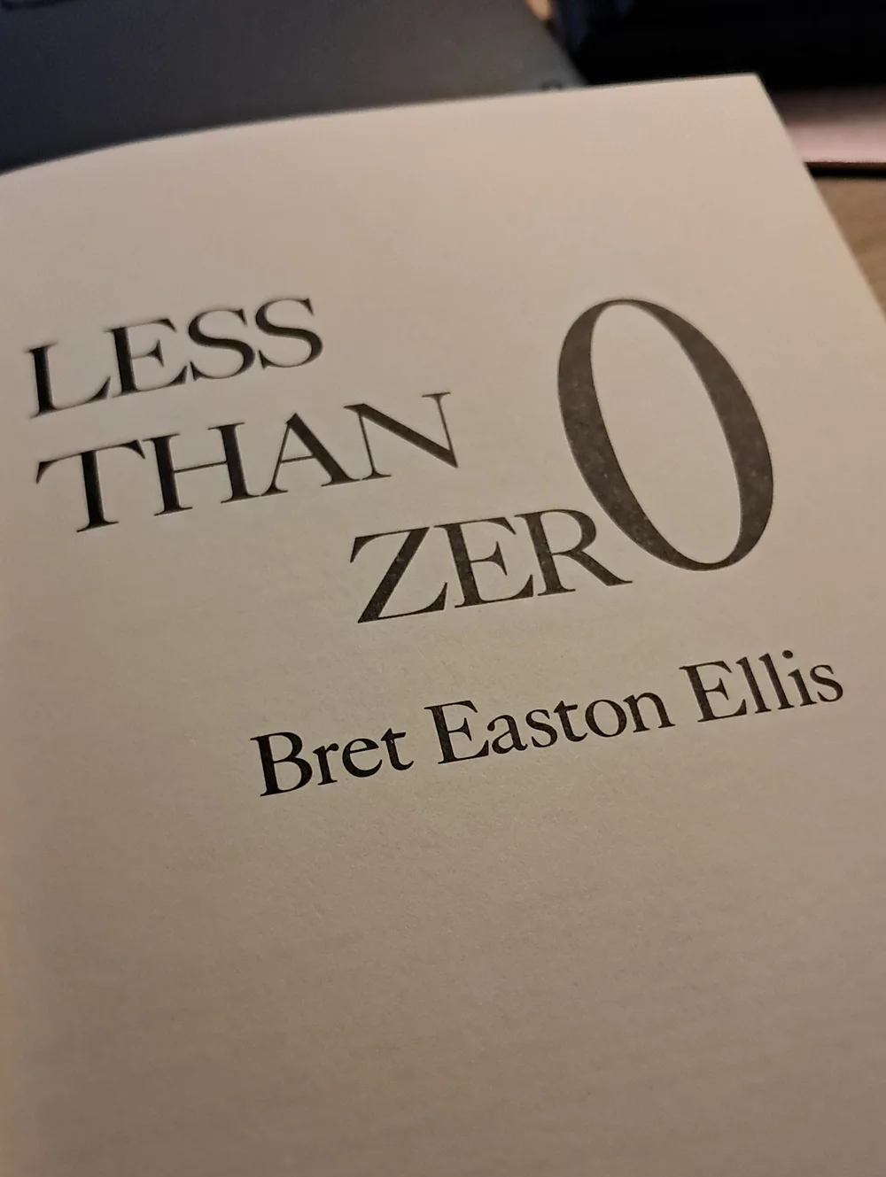 1985 Less Than Zero - Hardcover Novel